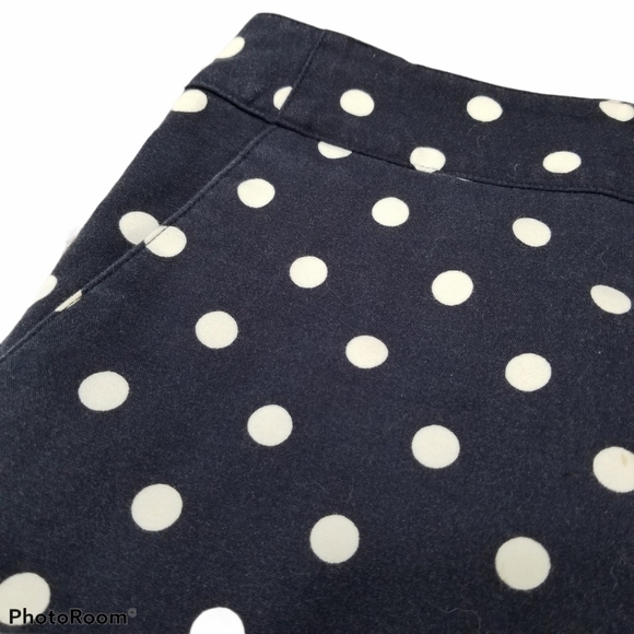 POLKA Dot Blue and White Midi Pencil Skirt Size 8 - Picture 6 of 8